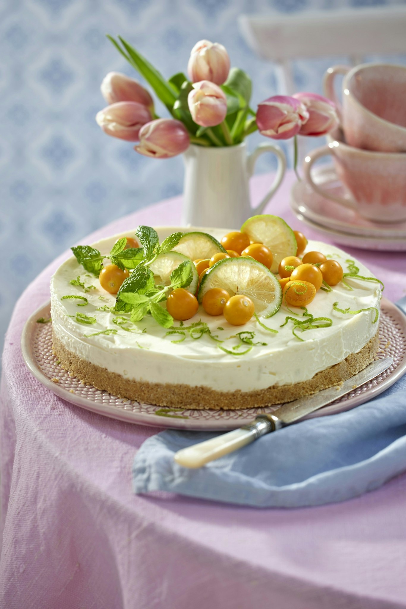 Vit chokladcheesecake med lime